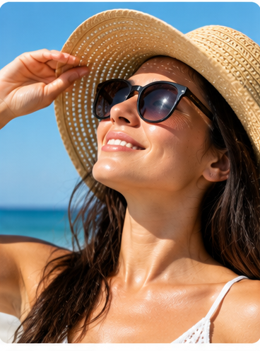 Personas expuestas al sol o aire acondicionado